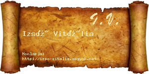 Izsó Vitália névjegykártya